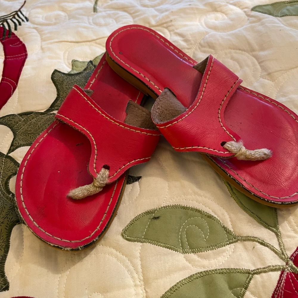 Red Summer Sandals